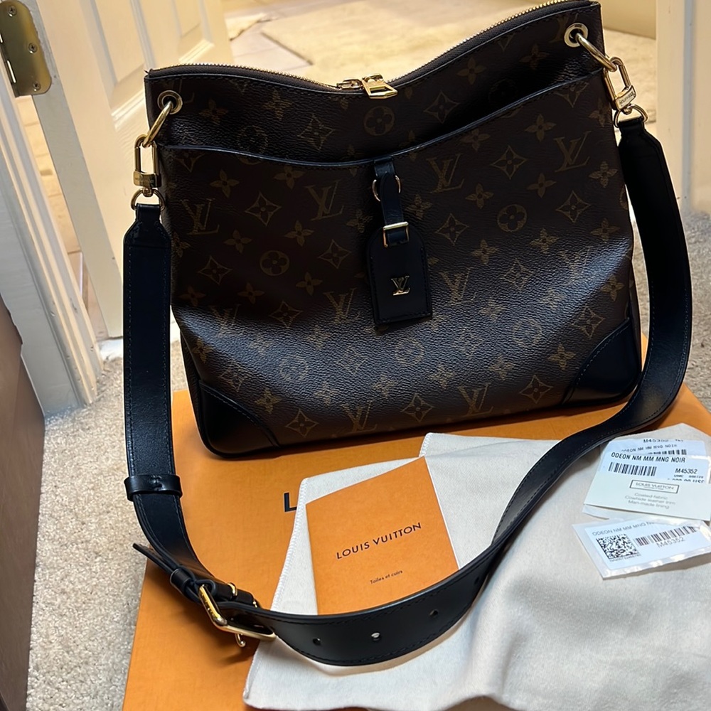 Louis Vuitton LV monogram Odeon NM MM MNG Noir crossbody bag
